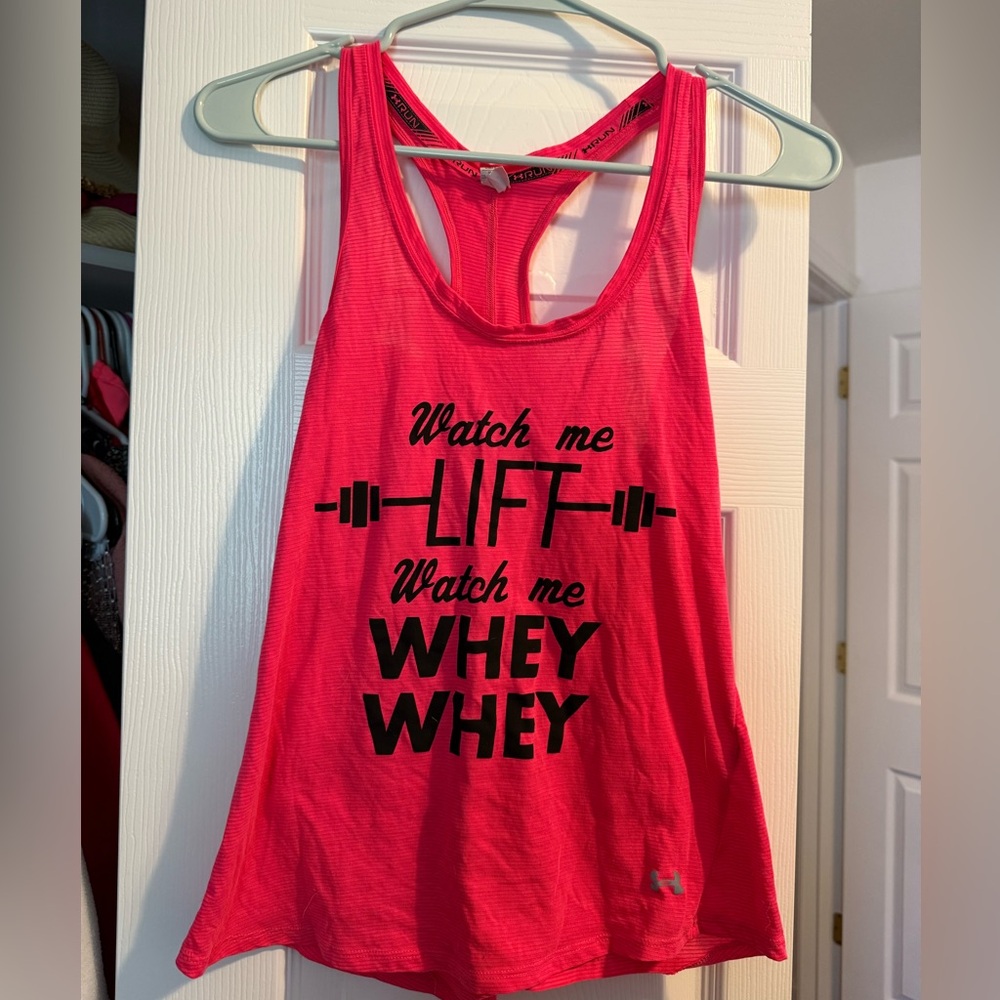 Under Armour Black and Pink Graphic Sleeveless Tank Top